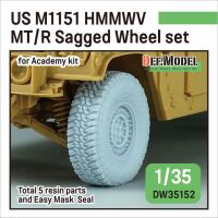 US M1151 HMMWV MT/R Sagged Wheel set (for Academy M1151)