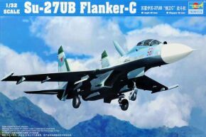 Сборная модель 1/32 Смолета Су-27УБ Фланкер-С Трумпетер 02270