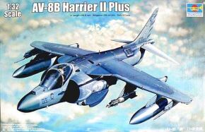 Сборная модель 1/32 Самолет AV-8B Harrier II Plus Трумпетер 02286