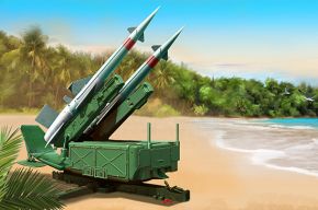 Soviet 5P71 Launcher with 5V27 Missile Pechora (SA-3B Goa) Rounds Loaded
