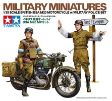 Scale Model 1/35 British Motorcycle BSA M20 with Military Police Tamiya 35316