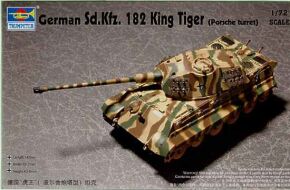 Збірна модель 1/72 німецький танк Sd.Kfz.182 King Tiger (turret Porsche) Trumpeter 07202