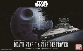 Death Star II and Star Wars Bandai Star Destroyer
