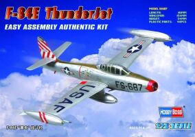 Buildable model of the American F-84E “Thunderjet”