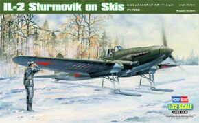 Buildable model IL-2 Ground attack aircraft on Skis