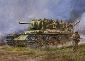 обзорное фото Russian KV-1 1941 Small Turret tank Бронетехніка 1/48