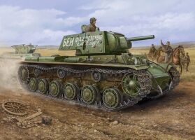 обзорное фото Russian KV -1'S Ehkranami tank Бронетехніка 1/48