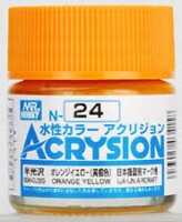 Акриловая краска на водной основе Acrysion Orange Yellow /  Жёлто-оранжевый Mr.Hobby N24