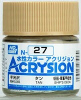 Акриловая краска на водной основе Acrysion Tan / Желто-коричневый Mr.Hobby N27