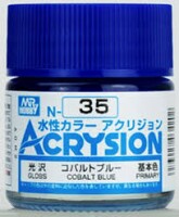 Акриловая краска на водной основе Acrysion Cobalt Blue / Кобальтовый Синий Mr.Hobby N35