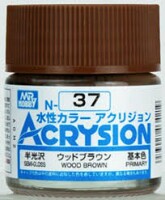 Акриловая краска на водной основе Acrysion Wood Brown / Древесно-коричневый Mr.Hobby N37
