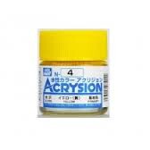 Акриловая краска на водной основе Acrysion Yellow/ Желтая Mr.Hobby N4