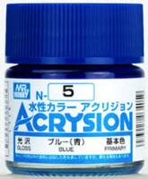Акриловая краска на водной основе Acrysion Blue / Синий Mr.Hobby N5
