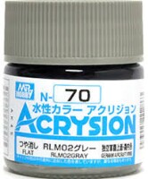 Акриловая краска на водной основе Acrysion RLM02 Gray / Серый Mr.Hobby N70