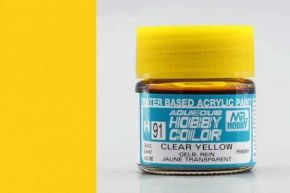 Краска Mr. Hobby H91 (Clear Yellow gloss / Прозрачный Жёлтый глянцевый)