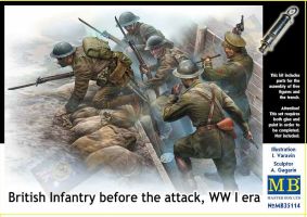 обзорное фото "British Infantry before the attack, WWI era"          Фігури 1/35