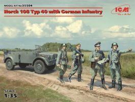Horch 108 Typ 40 с немецкой пехотой 