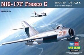 Buildable model of the Soviet fighter MiG-17F Fresco C