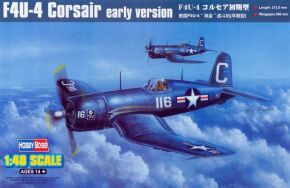 Buildable model of the American fighter F4U-4 Corsair early version
