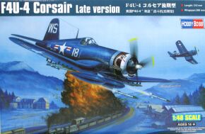 Buildable model of the American fighter F4U-4 Corsair Late version