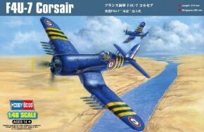 Buildable model of the F4U-7 Corsair FRENCH NAVY fighter