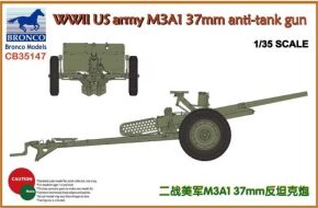 Збірна модель 37-мм протитанкової гармати армії США M3A1 часів Другої світової війни.