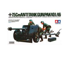 Scale model 1/35 Аnti-tank gun 75-MM PAK40 Tamiya 35047