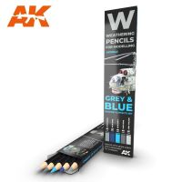 обзорное фото Watercolor pencil set Grey and Blue / Набір олівців: сірий та синій Weathering