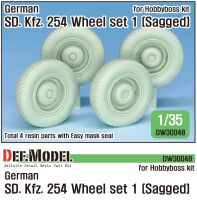 German Sd.Kfz.254 Sagged Wheel set 01 ( for Hobbyboss 1/35)