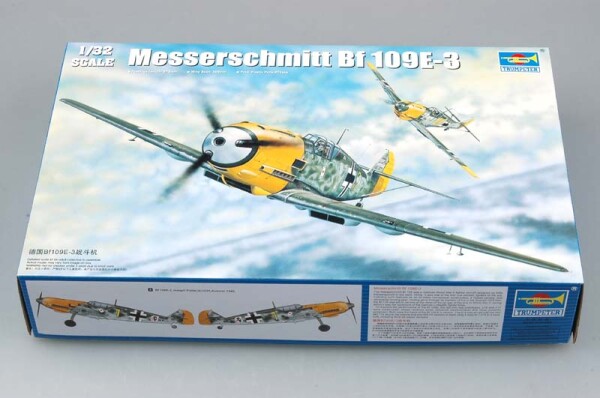 Сборная модель 1/32 Самолет Мессершмитт Bf 109E-3 Трумпетер 02288 детальное изображение Самолеты 1/32 Самолеты