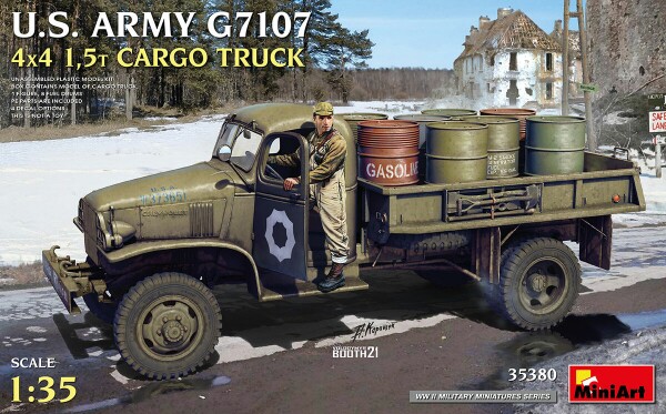 Збірна модель 1/35 Вантажівка США G7107 4x4 1,5 тонни MiniArt 35380 детальное изображение Автомобили 1/35 Автомобили