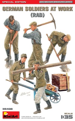 Збірна модель 1/35 Фігури Німецькі солдати на роботі (RAD) MiniArt 35408 детальное изображение Фигуры 1/35 Фигуры