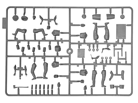 Scale model 1/35 Figures German field kitchen 2CB with chefs Feldküche ICM 35618 детальное изображение Фигуры 1/35 Фигуры