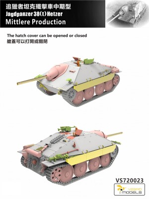 Збірна модель 1/72 САУ Jagdpanzer 38(t) Hetzer середнє виробництво Vespid Models VS720023 детальное изображение Бронетехника 1/72 Бронетехника