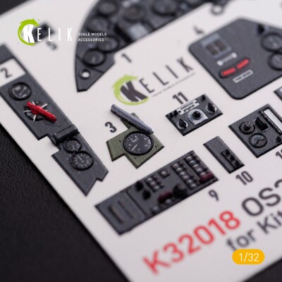 OS2U Kingfisher 3D декаль інтер'єр для комплекту Kitty Hawk/Zimi Models 1/32 KELIK K32018 детальное изображение 3D Декали Афтермаркет