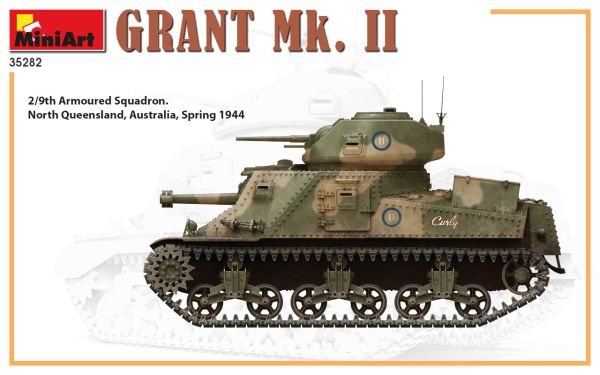 Збірна модель британського танка Grant Mk. II детальное изображение Бронетехника 1/35 Бронетехника