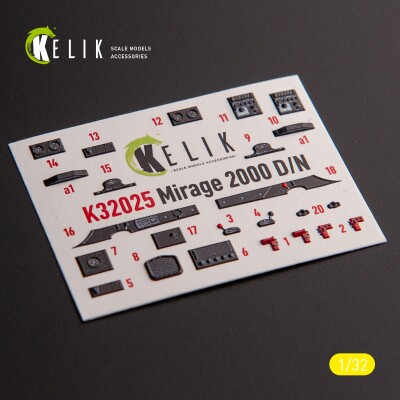 Mirage 2000D/N 3D decal interior for Kitty Hawk/Zimi models 1/32 KELIK K32025 детальное изображение 3D Декали Афтермаркет