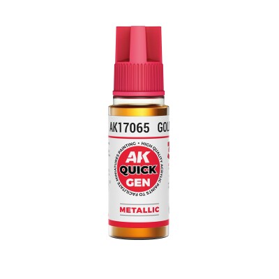 Акрилова фарба GOLD / Золото (металік) QUICK GEN COLOR AK-interactive AK 17065 детальное изображение QUICK GEN COLOR Краски