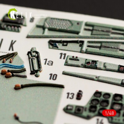 SU-27UB Flanker декаль інтер'єр для комплекту GWH 1/48 KELIK K48052 детальное изображение 3D Декали Афтермаркет