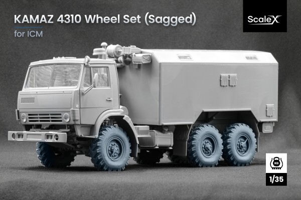 Набор колес (с деформацией) для Камаз 4310 от ICM ScaleX WM 35008S детальное изображение Колёса Афтермаркет