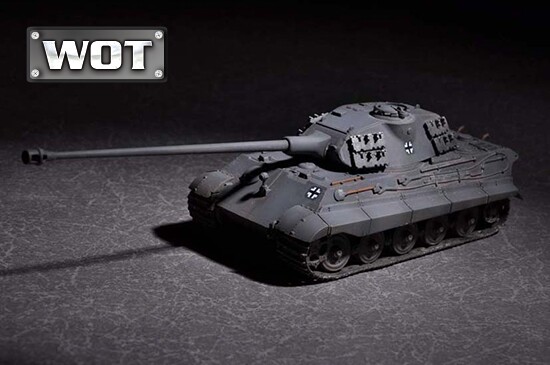 Сборная модель 1/72 Немецкий танк «Королевский тигр» (башня Porsche) с 105-мм пушкой Kwk L/68 детальное изображение Бронетехника 1/72 Бронетехника