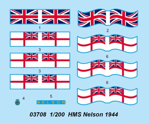 Збірна модель1/200 Лінкор королівського флоту HMS Nelson Trumpeter 03708 детальное изображение Флот 1/200 Флот