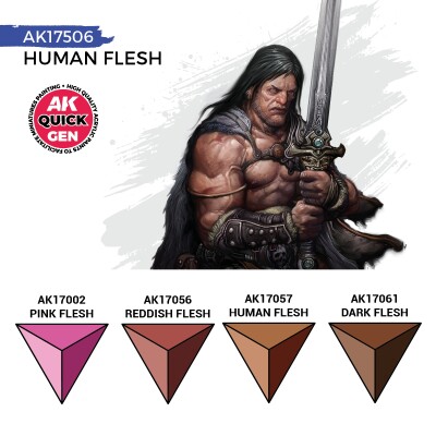 QUICK GEN Paint Set Human Flesh AK-interactive AK 17506 детальное изображение Наборы красок Краски