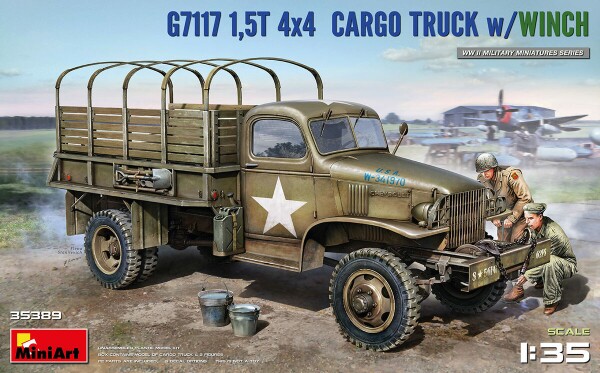 Сборная модель 1/35 Грузовой автомобиль с лебедкой G7117 1,5T 4×4 МиниАрт 35389 детальное изображение Автомобили 1/35 Автомобили