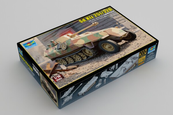 Збірна модель 1/16 Бронетранспортер Sd.Kfz 251/22D Trumpeter 00943 детальное изображение Бронетехника 1/16 Бронетехника