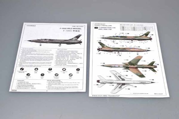 Збірна модель 1/72 Американський винищувач-бомбардувальник F-105G Thunderchief Trumpeter 01618 детальное изображение Самолеты 1/72 Самолеты