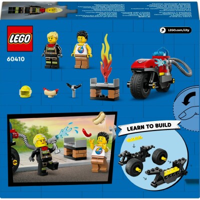 Конструктор LEGO City Пожарный спасательный мотоцикл 60410 детальное изображение City Lego