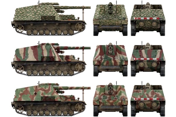 Scale model 1/35 SPG Hummel Sd.Kfz.165 15 cm sFH 18/1 late production Border Model BT-035 детальное изображение Артиллерия 1/35 Артиллерия
