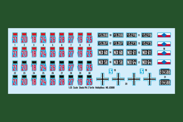 Збірна модель 1/35 Бронеавтомобіль Skoda PA-2 &quot;turtle&quot; HobbyBoss 83888 детальное изображение Автомобили 1/35 Автомобили