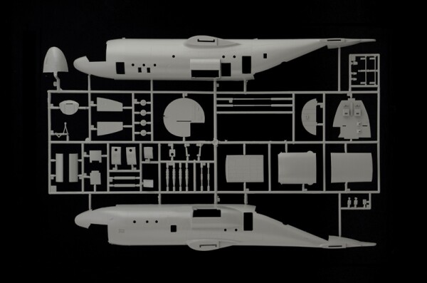 Cборная модель 1/72 Самолет Lockheed AC 130H Spectre Италери 1310 детальное изображение Самолеты 1/72 Самолеты